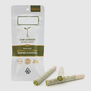 Raw Garden Crushed Diamond Infused Preroll's - 1.5g (3 J's Per Pack x 0.5g ea)